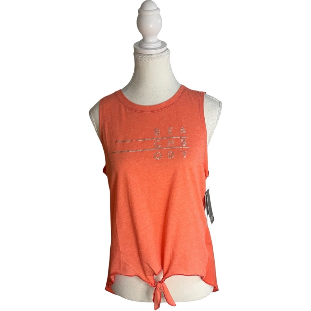 Beachbody Tied Up GFX Tank Orange Coral